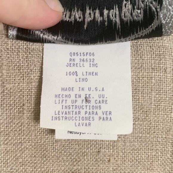 Vintage 100% Linen Vest Metal Buttons, Size L - Picture 8 of 8